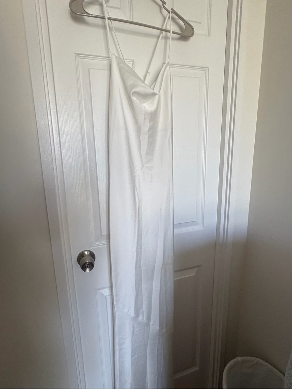 Show Me Your MuMu White Satin Maxi Dress